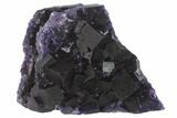 Dark Purple Cubic Fluorite Crystal Cluster - China #142381-1